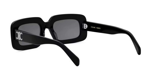 Celine CL40313U - 01A - 53 Lunettes de soleil Noir brillant Angulaire