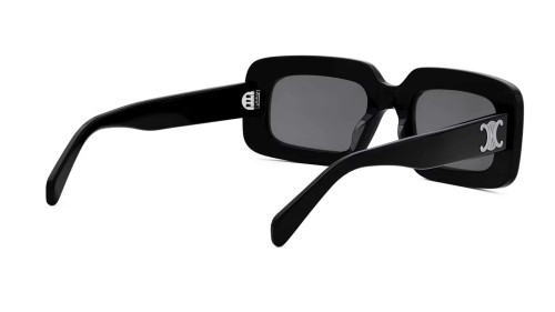 Celine CL40313U - 01A - 53 Lunettes de soleil Noir brillant Angulaire