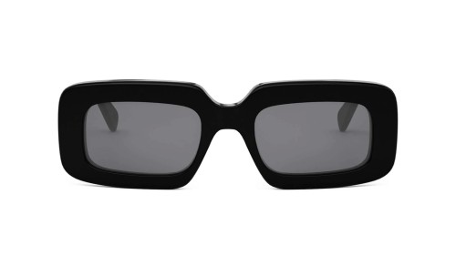 Celine CL40313U - 01A - 53 Lunettes de soleil Noir brillant Angulaire