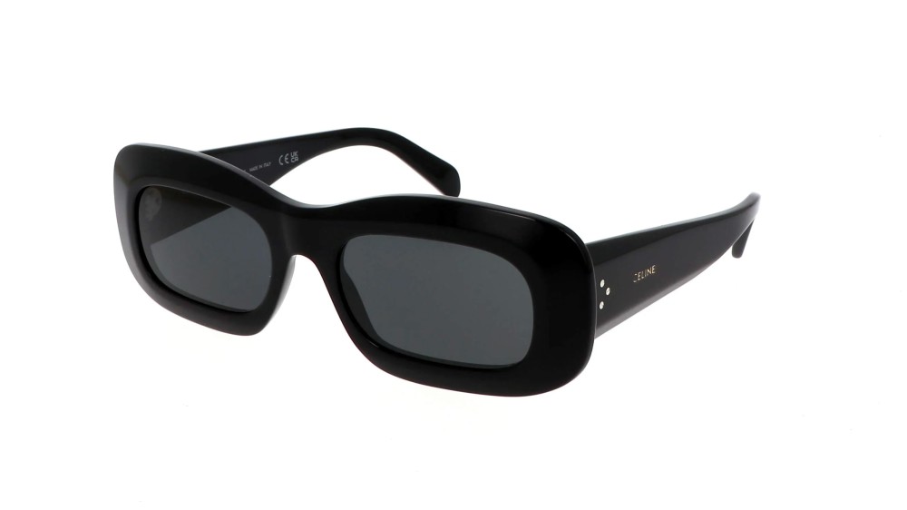 Celine CL40294I - 01A - 53 Lunettes de soleil Noir brillant Angulaire