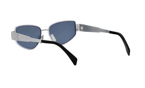 Celine CL40293U - 16V - 55 Lunettes de soleil Argent Œil de chat