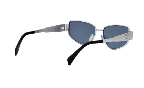 Celine CL40293U - 16V - 55 Lunettes de soleil Argent Œil de chat