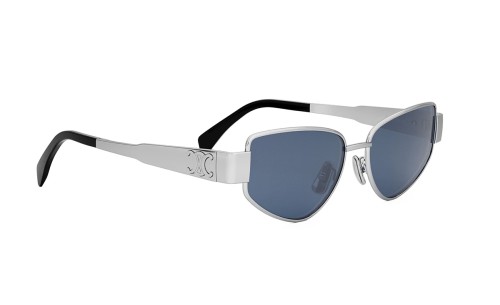 Celine CL40293U - 16V - 55 Lunettes de soleil Argent Œil de chat