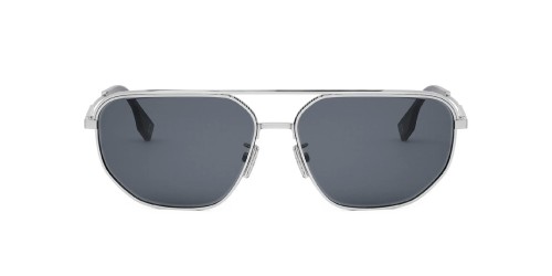 Fendi FE40154U - 16A - 61 Lunettes de soleil Argent Pilote (Aviateur)