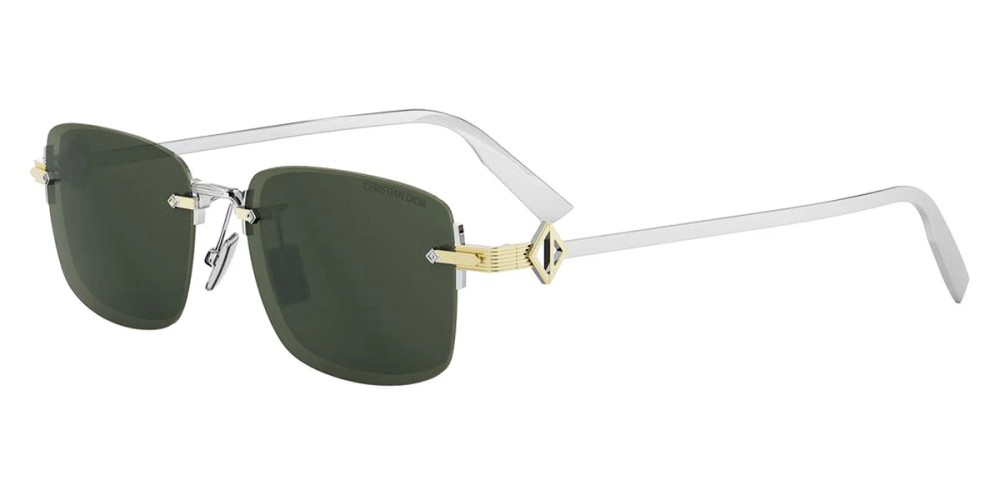 Dior CD DIAMOND S11F - F2C0 - 55 Lunettes de soleil Argent, Or Angulaire