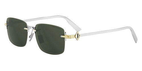 Dior CD DIAMOND S11F - F2C0 - 55 Lunettes de soleil Argent, Or Angulaire