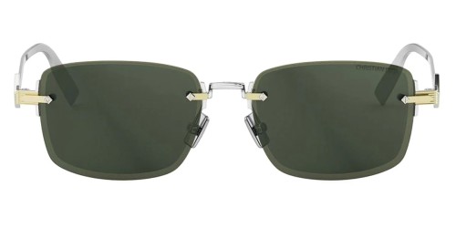 Dior CD DIAMOND S11F - F2C0 - 55 Lunettes de soleil Argent, Or Angulaire