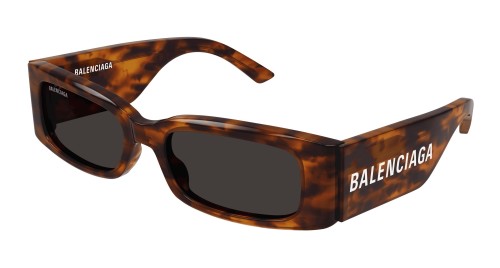 Balenciaga BB0260S - 007 - 56 Lunettes de soleil Marron, Noir, À motifs Angulaire