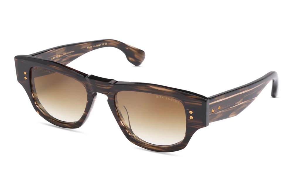 Dita BANTOS DTS723-A - 02 - 51 - LIMITED EDITION Lunettes de soleil Bois brûlé Angulaire