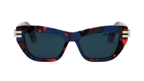 Dior CDIOR B2U - 28B0 D - 52 Lunettes de soleil Rouge, Bleu, Noir Œil de chat