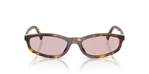 MIU MIU MU A06S - 14L4I0 - 54 Lunettes de soleil Havane miel Irrégulier