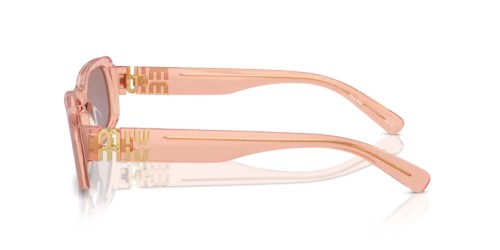 MIU MIU MU 08ZS - 13T06I - ​53 Lunettes de soleil Noisette transparent Rectangle