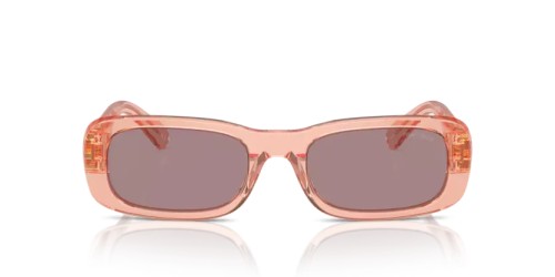 MIU MIU MU 08ZS - 13T06I - ​53 Lunettes de soleil Noisette transparent Rectangle