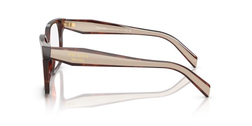 PRADA PR B03V ​ - ​07R1O1 - ​54 Cadres optiques Havane caramel Angulaire