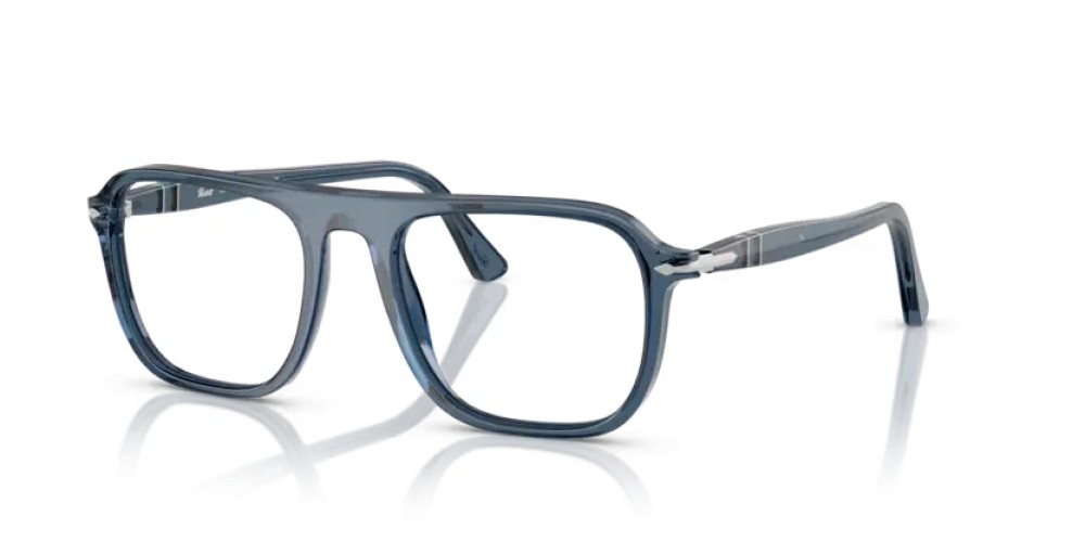 Persol PO3359V - 1197 - 53 Cadres optiques Transparent, Bleu denim Angulaire