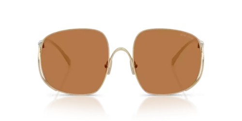 MIU MIU MU A57S - ZVN90Q - 57 Lunettes de soleil Or pâle Angulaire