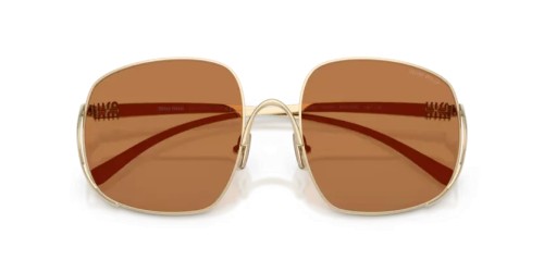 MIU MIU MU A57S - ZVN90Q - 57 Lunettes de soleil Or pâle Angulaire