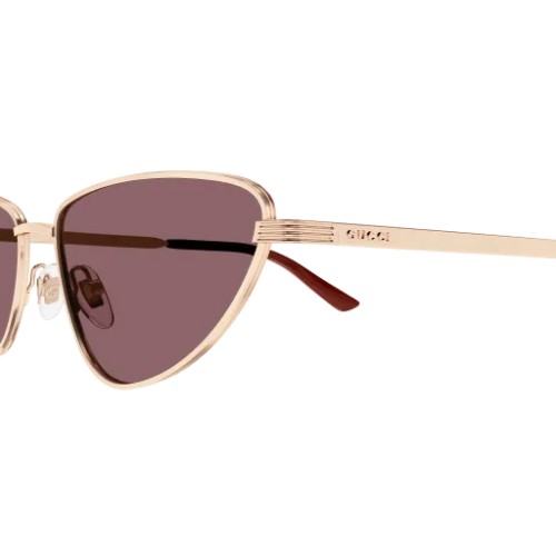 Gucci GG1879S 001 - 003 - 57 Lunettes de soleil Or Œil de chat