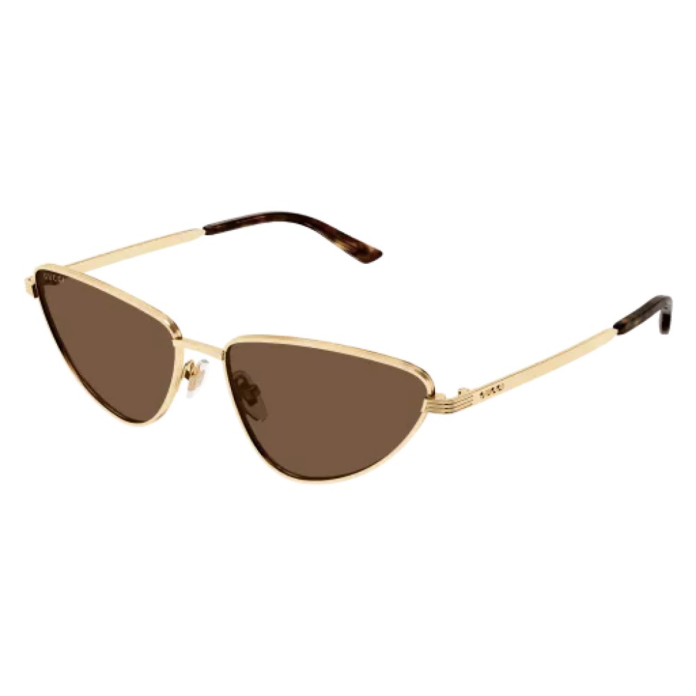 Gucci GG1879S - 002 - 57 Lunettes de soleil Or Œil de chat