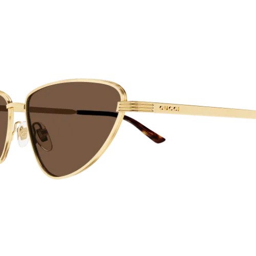 Gucci GG1879S - 002 - 57 Lunettes de soleil Or Œil de chat
