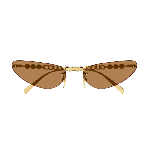 Gucci GG1920S - 003 - 63 Lunettes de soleil Or Œil de chat