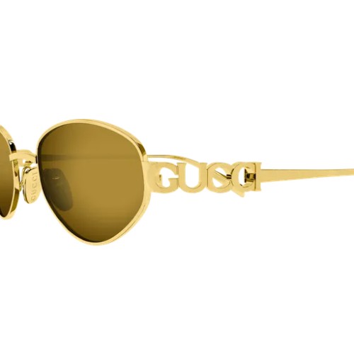 Gucci GG1935S - 003 - 47 Lunettes de soleil Or Ovale