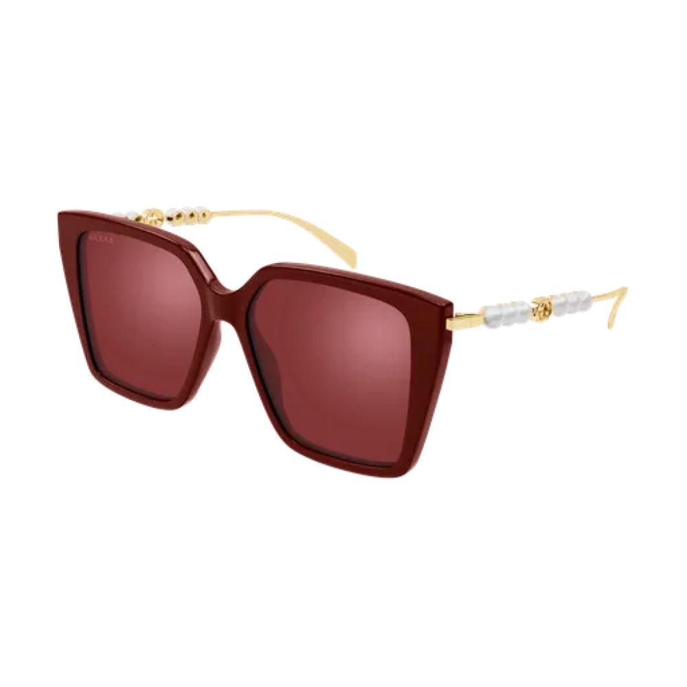 Gucci GG1967S - 004 - 54 Lunettes de soleil Bordeaux, Or Angulaire