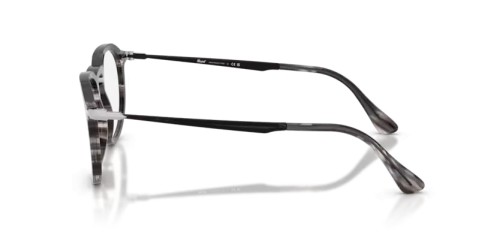 Persol O3387V - 1238 - 51 Cadres optiques Noir et gris rayés Coussin
