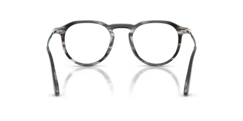 Persol O3387V - 1238 - 51 Cadres optiques Noir et gris rayés Coussin