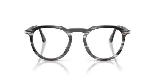 Persol O3387V - 1238 - 51 Cadres optiques Noir et gris rayés Coussin