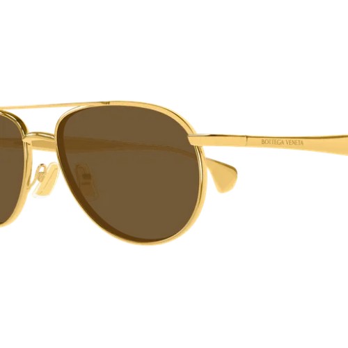Bottega Veneta BV1419S - 001 - 56 Lunettes de soleil Or Pilote (Aviateur)