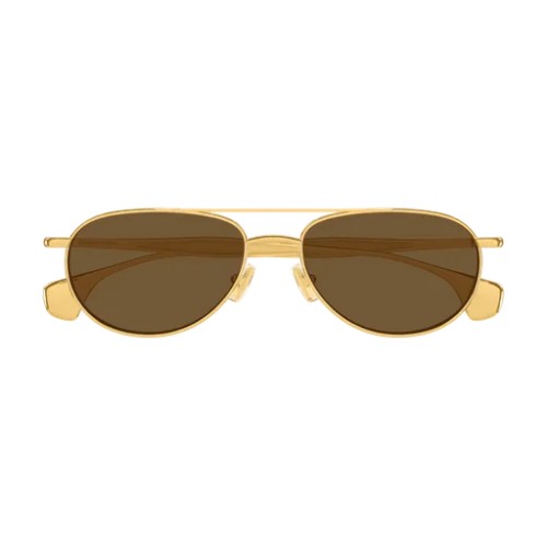 Bottega Veneta BV1419S - 001 - 56 Lunettes de soleil Or Pilote (Aviateur)