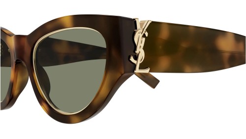 Saint Laurent SL M94 RIM - 001 - 52 Lunettes de soleil Havane Œil de chat
