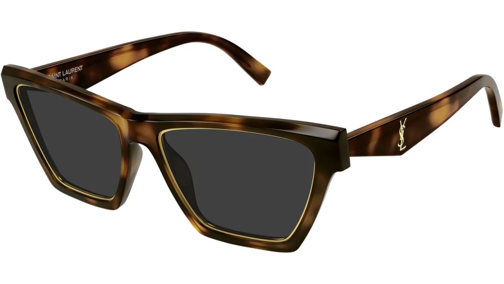 Saint Laurent SL M103 RIM - 001 - 56 Lunettes de soleil Havane Œil de chat