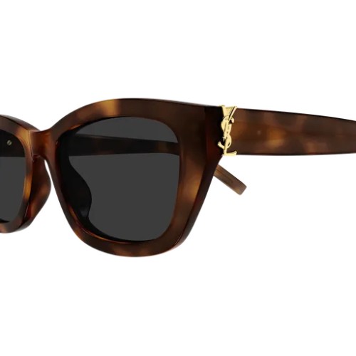 Saint Laurent SL M153 - 003 - 55 Lunettes de soleil Havane Angulaire
