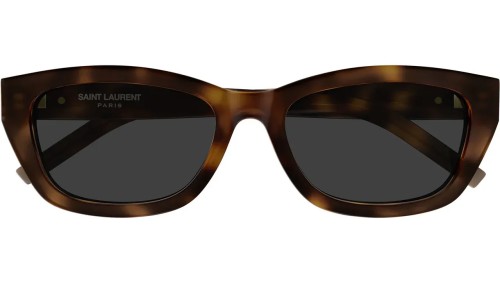 Saint Laurent SL M153 - 003 - 55 Lunettes de soleil Havane Angulaire