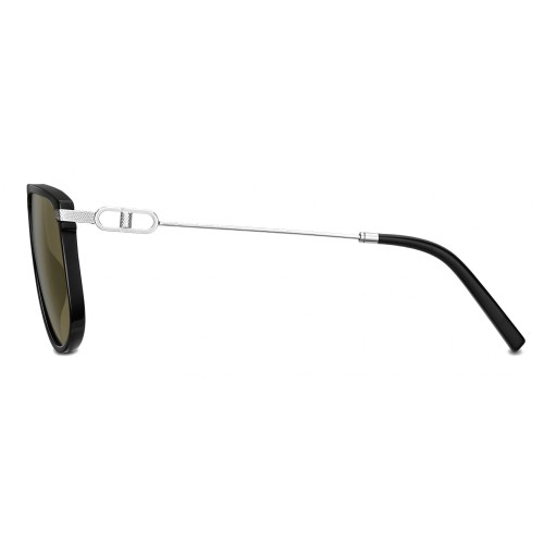 Dior CD LINK S2U - 13C0 A - 63 Lunettes de soleil Noir, Argent Dessus plat