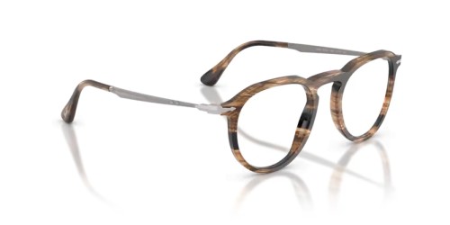 Persol PO3387V - 1236 - 51 Cadres optiques Noir et taupe rayés Coussin