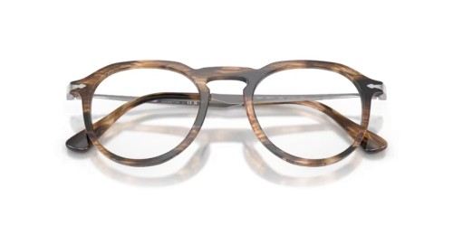 Persol PO3387V - 1236 - 51 Cadres optiques Noir et taupe rayés Coussin