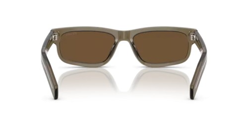 PRADA PR B11S - 18T70F - 57 Lunettes de soleil Terre transparent Rectangle
