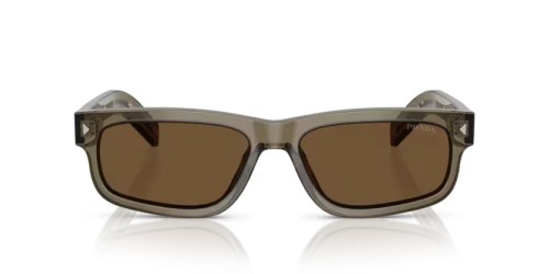 PRADA PR B11S - 18T70F - 57 Lunettes de soleil Terre transparent Rectangle