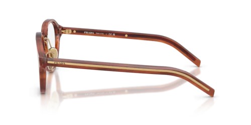 PRADA PR C05S - 27F1O1 - 50 Cadres optiques Cognac rayé Phantos