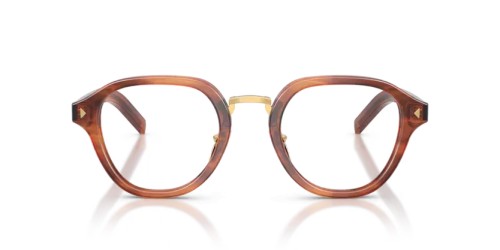 PRADA PR C05S - 27F1O1 - 50 Cadres optiques Cognac rayé Phantos