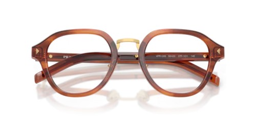 PRADA PR C05S - 27F1O1 - 50 Cadres optiques Cognac rayé Phantos