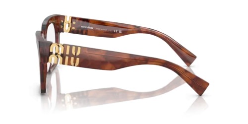 MIU MIU MU 04UV - 11Q1O1 - 52 Cadres optiques Tabac rayé Angulaire