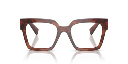 MIU MIU MU 04UV - 11Q1O1 - 52 Cadres optiques Tabac rayé Angulaire