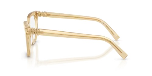 MIU MIU MU 06XV - 11T1O1 - 49 Cadres optiques Sable transparent Angulaire