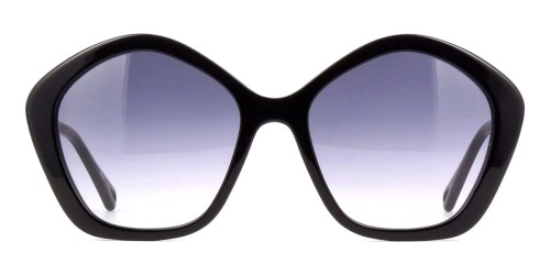 Chloé CH0082S - 005 - 57 Lunettes de soleil Noir Angulaire
