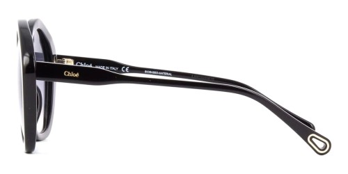 Chloé CH0082S - 005 - 57 Lunettes de soleil Noir Angulaire