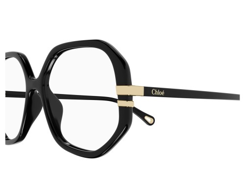 Chloé CH0107O - 005 - 56 Cadres optiques Noir Angulaire